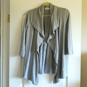 Calvin Klein Gray Drapey Cardigan Size Small